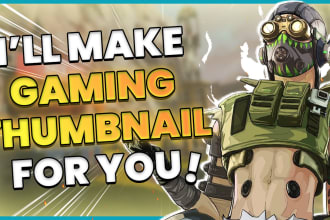 design custom gaming streaming thumbnail for youtube