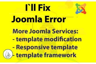 fix any joomla error and templates issue