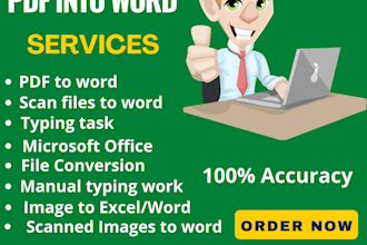 manually type and convert documents with high accuracy
