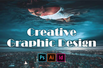 creative graphic design, photoshop work, indesign and adobe illustrator