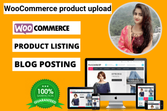 do woocommerce products upload and wordpress data entry