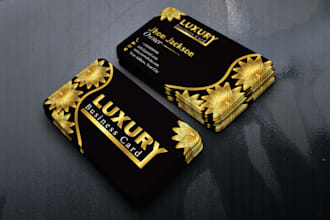 do luxury business card, logo, flyer, and poster design