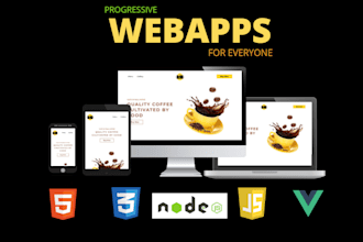 create vuejs and nodejs website with beautiful UI
