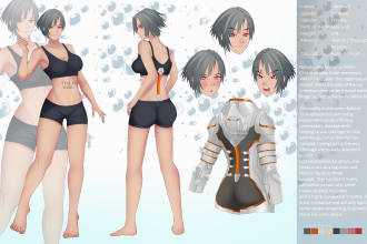 make anime character design sheet