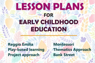 design lesson plans for early childhood education