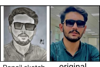 draw realistic pencil sketch and any type of drawings