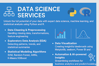 do comprehensive data science solutions in python and r