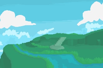 draw pixel background for the game