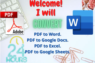 convert PDF to word or google doc