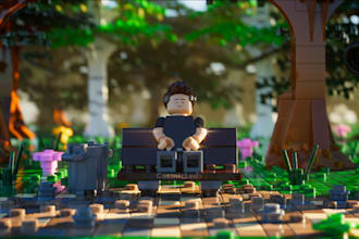 make a 3d lego image