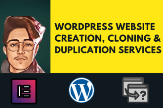 develop, copy clone or duplicate wordpress elementor website