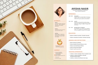 make professional CV designs and resume designs