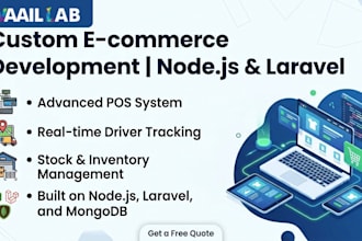 build e commerce websites full stack node js laravel pos cms