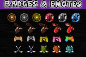 make custom twitch sub badges, twitch emotes, emotes