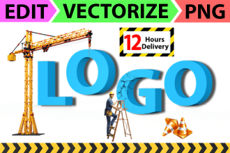 edit, vectorize, redraw or modify logo to make it high quality transparent png