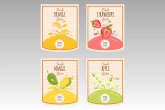 design a modern food product packaging label