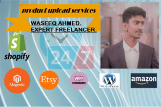 do data entry on  wordpress shopify woo commerce websites