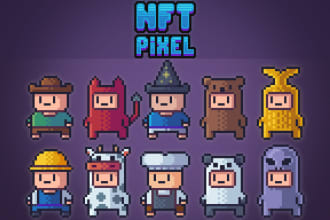 design nft collection in pixel art  style