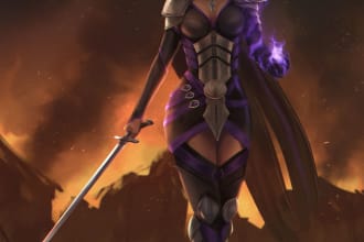 draw awesome realistic fantasy character illustration