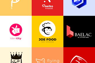 do simple, flat, illustration logo for your bussines