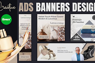 create a beautiful web banner, banner ads, or google ads