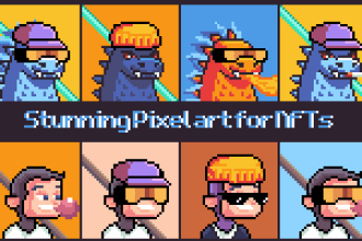 draw pixel art character for your nft collection