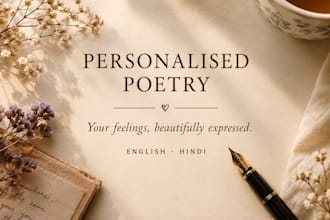 write poetry on any custom topic of your choice
