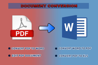 convert jpg to pdf, pdf to word, excel to png within 10 min