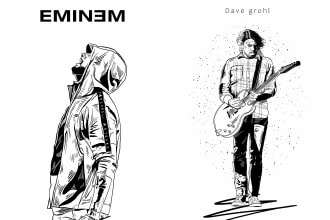 draw amazing sketch and line art drawing to be poster