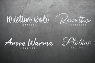 do personal name signature or email signature logo design