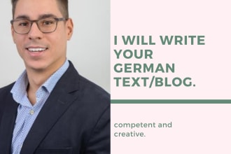 write your german text blog article