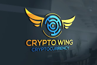 design crypto, cyber security, startup, app, tech and technology logo