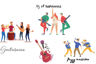 design metal band dj music retro typography logo