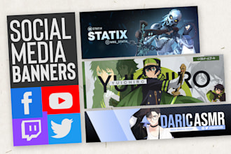 make premium custom banners for twitch, twitter, and youtube