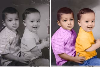 photo restoration, enhance, increase photo quality