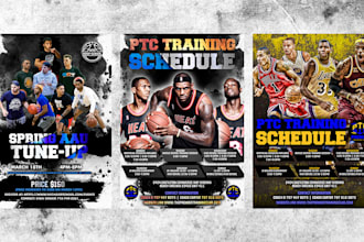 make an exclusive basketball  flyer design and sports poster