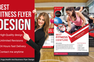 design a creative flyer design, fitness, gym, real estate flyer