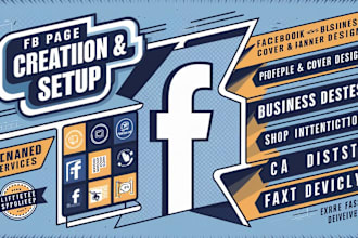do facebook business page creation, fb fan page setup, cover, banner design