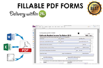 create fillable PDF form or design your pdf form