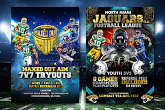 design eye catching event football flyer, sports poster