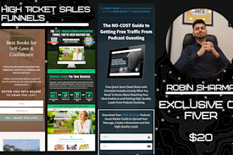 design clickfunnels landing page and clickfunnels funnels with copywriting