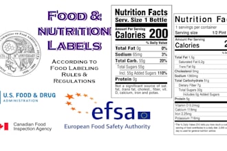 create fda eu compliant nutrition and food labels