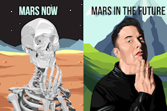 create cartoon youtube thumbnail illustrations