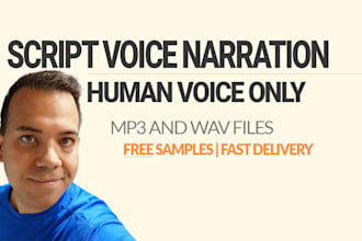 record professional narration for scripts