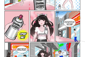 draw a comic or manga page from your script