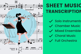 transcribe your music to professional digital sheet music