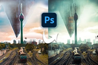 do advanced photoshop editing and photo manipulation