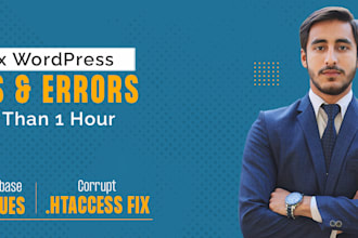 fix wordpress issues, wordpress errors or wordpress problems within 1 hour
