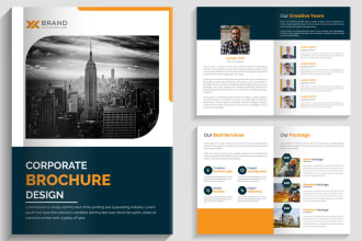 design corporate company profile business proposal bifold and trifold brochure