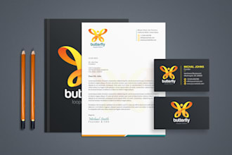 design business card, letterhead and corporate stationery design